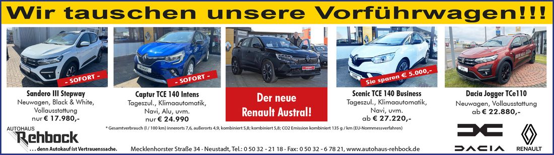 Neue Vorführwagen